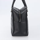 CHANEL Choco Bar Hand Bag Leather Black Silver CC Auth bs37750-4