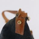 CELINE C Macadam Shoulder Bag Suede Green Gold Tone Auth bs37751-12