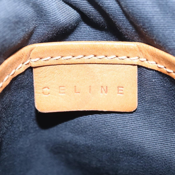 CELINE C Macadam Shoulder Bag Suede Green Gold Tone Auth bs37751