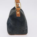 CELINE C Macadam Shoulder Bag Suede Green Gold Tone Auth bs37751-4