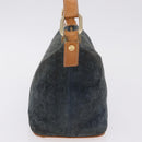 CELINE C Macadam Shoulder Bag Suede Green Gold Tone Auth bs37751-5