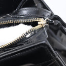 CHANEL V Stitch Hand Bag Patent Black Gold Tone CC Auth bs37752-18