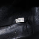 CHANEL V Stitch Hand Bag Patent Black Gold Tone CC Auth bs37752-27