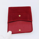 GUCCI Horsebit Bifold Wallet Suede Red Gold Tone 035 0959 1836 0 Auth bs37757-13