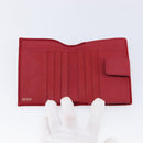 GUCCI Horsebit Bifold Wallet Suede Red Gold Tone 035 0959 1836 0 Auth bs37757-16