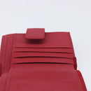 GUCCI Horsebit Bifold Wallet Suede Red Gold Tone 035 0959 1836 0 Auth bs37757-17
