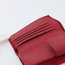 GUCCI Horsebit Bifold Wallet Suede Red Gold Tone 035 0959 1836 0 Auth bs37757-19