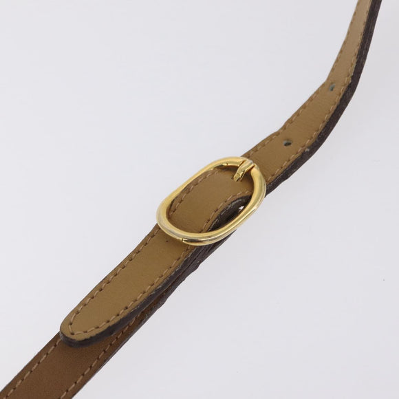GUCCI Web Sherry Line Shoulder Bag Canvas Beige Gold Tone 010 378 Auth bs37760