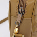 GUCCI Web Sherry Line Shoulder Bag Canvas Beige Gold Tone 010 378 Auth bs37760-18