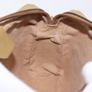 GUCCI Web Sherry Line Shoulder Bag Canvas Beige Gold Tone 010 378 Auth bs37760-21