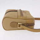 GUCCI Web Sherry Line Shoulder Bag Canvas Beige Gold Tone 010 378 Auth bs37760-4