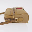 GUCCI Web Sherry Line Shoulder Bag Canvas Beige Gold Tone 010 378 Auth bs37760-5