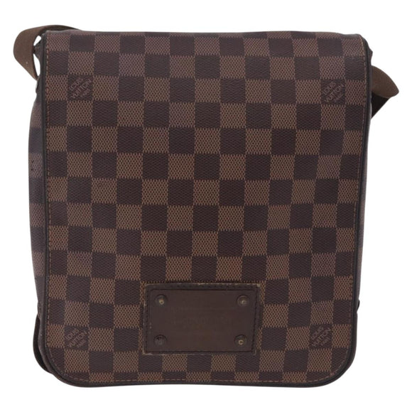 LOUIS VUITTON Damier Ebene Brooklyn PM Shoulder Bag N51210 LV Auth bs37761