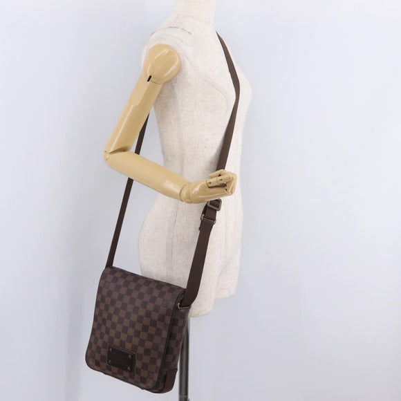 LOUIS VUITTON Damier Ebene Brooklyn PM Shoulder Bag N51210 LV Auth bs37761