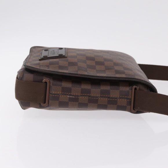 LOUIS VUITTON Damier Ebene Brooklyn PM Shoulder Bag N51210 LV Auth bs37761