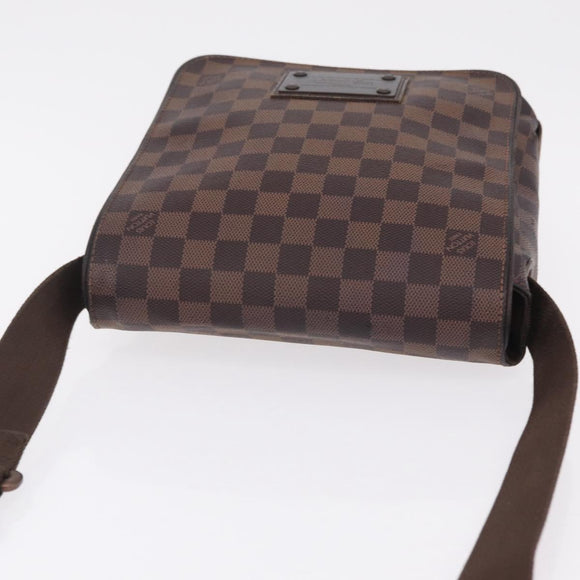 LOUIS VUITTON Damier Ebene Brooklyn PM Shoulder Bag N51210 LV Auth bs37761