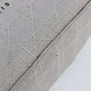 Christian Dior D-Lite Vanity Cosmetic Pouch Canvas Gray Silver Auth bs37762-14