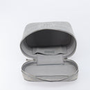 Christian Dior D-Lite Vanity Cosmetic Pouch Canvas Gray Silver Auth bs37762-17