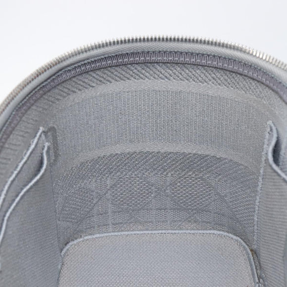 Christian Dior D-Lite Vanity Cosmetic Pouch Canvas Gray Silver Auth bs37762