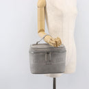Christian Dior D-Lite Vanity Cosmetic Pouch Canvas Gray Silver Auth bs37762-28