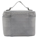 Christian Dior D-Lite Vanity Cosmetic Pouch Canvas Gray Silver Auth bs37762-3