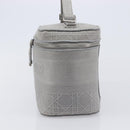 Christian Dior D-Lite Vanity Cosmetic Pouch Canvas Gray Silver Auth bs37762-4