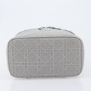 Christian Dior D-Lite Vanity Cosmetic Pouch Canvas Gray Silver Auth bs37762-9