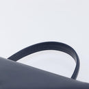 GIVENCHY Hand Bag Leather Navy Gold Tone Auth bs37763-8