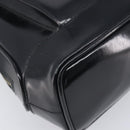 GUCCI Shoulder Bag Patent Black Gold Tone 001 118 1650 Auth bs37764-11