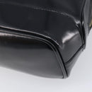 GUCCI Shoulder Bag Patent Black Gold Tone 001 118 1650 Auth bs37764-12