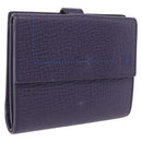 LOEWE Bifold Wallet Leather Purple Auth bs37765-1
