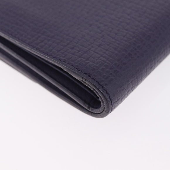 LOEWE Bifold Wallet Leather Purple Auth bs37765