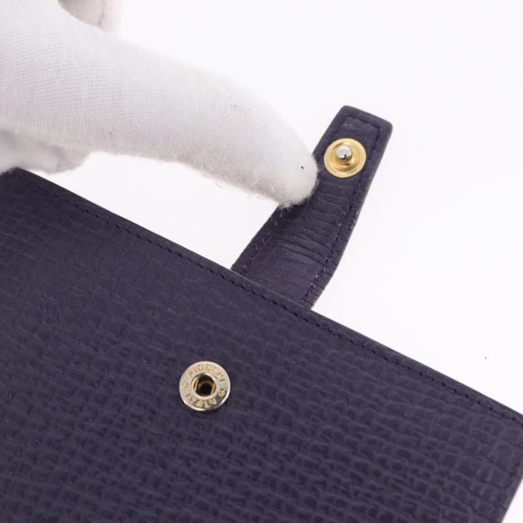 LOEWE Bifold Wallet Leather Purple Auth bs37765