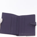 LOEWE Bifold Wallet Leather Purple Auth bs37765-14