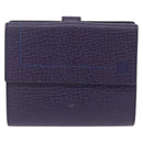 LOEWE Bifold Wallet Leather Purple Auth bs37765-2