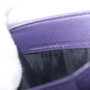 LOEWE Bifold Wallet Leather Purple Auth bs37765-20