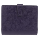 LOEWE Bifold Wallet Leather Purple Auth bs37765-3