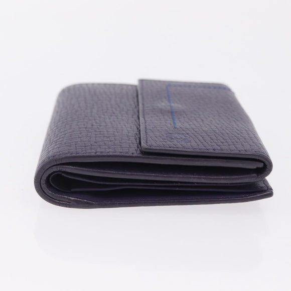 LOEWE Bifold Wallet Leather Purple Auth bs37765