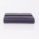 LOEWE Bifold Wallet Leather Purple Auth bs37765-7