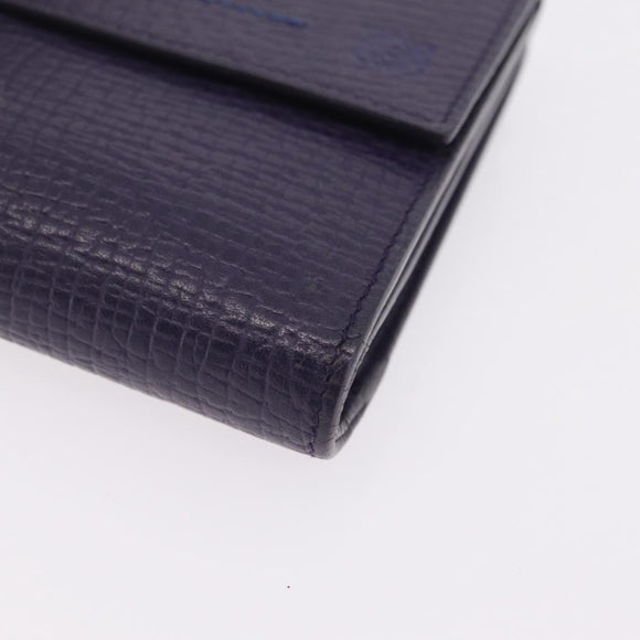 LOEWE Bifold Wallet Leather Purple Auth bs37765