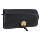 Chloe Indie Long Wallet Leather Black Gold Tone Auth bs37767-1