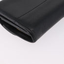 Chloe Indie Long Wallet Leather Black Gold Tone Auth bs37767-11