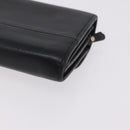 Chloe Indie Long Wallet Leather Black Gold Tone Auth bs37767-12
