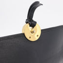 Chloe Indie Long Wallet Leather Black Gold Tone Auth bs37767-15