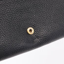 Chloe Indie Long Wallet Leather Black Gold Tone Auth bs37767-16