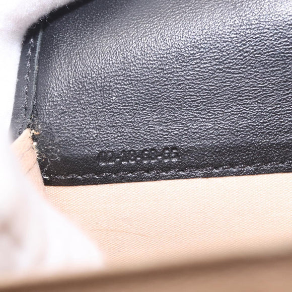 Chloe Indie Long Wallet Leather Black Gold Tone Auth bs37767
