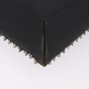 Christian Louboutin Clutch Bag Leather Black Silver Auth bs37769-12