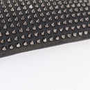 Christian Louboutin Clutch Bag Leather Black Silver Auth bs37769-9