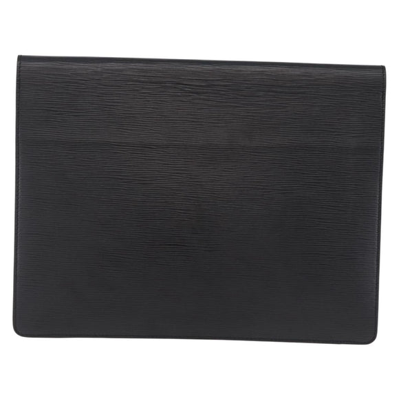 LOUIS VUITTON Epi Porte Documents Senateur Briefcase Black M54452 Auth bs37770A
