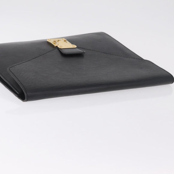 LOUIS VUITTON Epi Porte Documents Senateur Briefcase Black M54452 Auth bs37770A